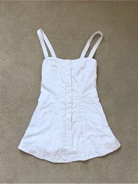 Urban Outfitters White Button-Front Mini Dress